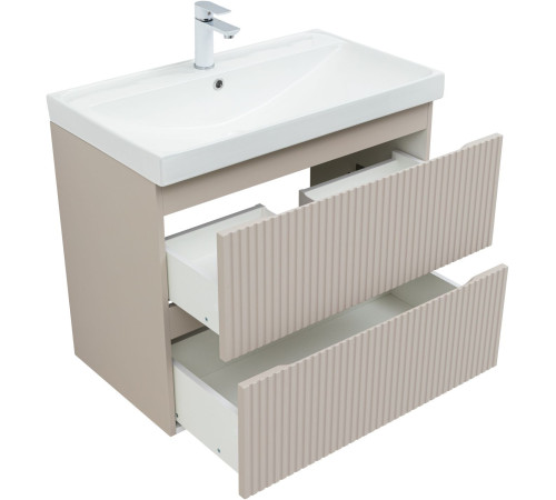Тумба под раковину Aquanet Джейн (Flat) 80 бежевый