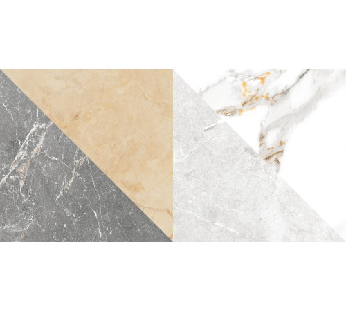 GT98VG Плитка настенная Capella белая геометрия глянцевая 25x50