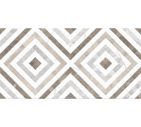 GT123VG Плитка настенная Siluet белая орнамент глянцевая 25x50